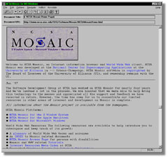 Mosaic webbrowser interface, anno 1993 | Foto: National Science Foundation