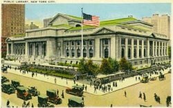 New York Public Library, Manhattan, circa 1920 | Bron: via en.wikipedia.org (publiek domein)