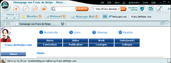 Netscape 8.0 | Screenshot: Frans de Meijer